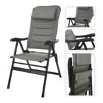 SILLA CAMPING PLEGABLE GRIS