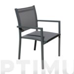 SILLON ALUMINIO TEXTILENE DARK