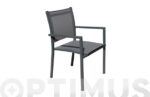SILLON ALUMINIO TEXTILENE DARK