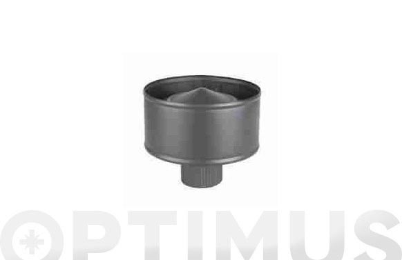 126_690a6707a2861 SOMBRERO PARED ESTUFA PELLET SIMPLE INOX 316L PINTADO GRAFITO INOX - Imagen 1