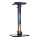 SOPORTE PARA AURICULARES CON BARRA DE LUZ LED RGB DIGITAL