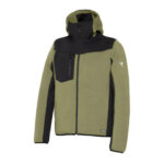 SUDADERA CON CREMALLERA 330 GR FYNOR VERDE / NEGRO