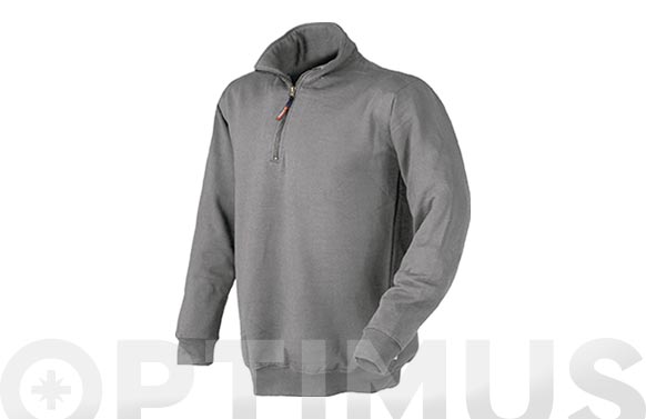 126_690ba43cc1071 SUDADERA MEDIA CREMALLERA VERENA GRIS - Imagen 1