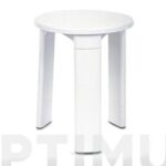 TABURETE BAÑO PLASTICO BLANCO