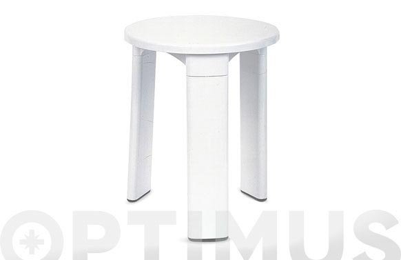 126_690ba54e3ba46 TABURETE BAÑO PLASTICO BLANCO - Imagen 1