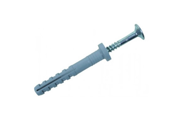 126_690ba60db7d98 TACO FIJACION CLAVABLE NILON CON TORNILLO CABEZA PLANA - Imagen 1