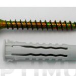 TACO NILON 4 CARAS CON TORNILLO 3 UDS