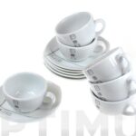 TAZA CAFE CON PLATO PORCELANA JUEGO 6 UNIDADES