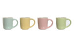 TAZA CAFE PORCELANA COLORES PASTEL SET 4DS