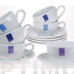 TAZA CAFE PORCELANA JUEGO 6 UNIDADES