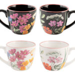 TAZA NEW BONE CHINA CAROLINE MIX BLANCO NEGRO
