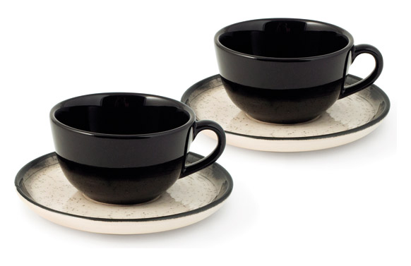 126_690bab5092377 TAZA TE CON PLATO STONEWARE 2 UDS - Imagen 1