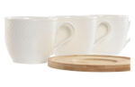 TAZAS CAFE PORCELANA SET 6UDS BAMBU/BLANCO ROMBOS - Imagen 2