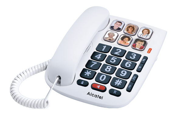 126_690bac3737b34 TELEFONO CON CABLE TECLAS GRANDES VISOR FOTOS - Imagen 1