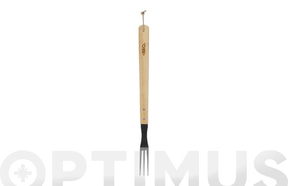 126_690dc2d1431b1 TENEDOR BARBACOA INOX MANGO MADERA - Imagen 1