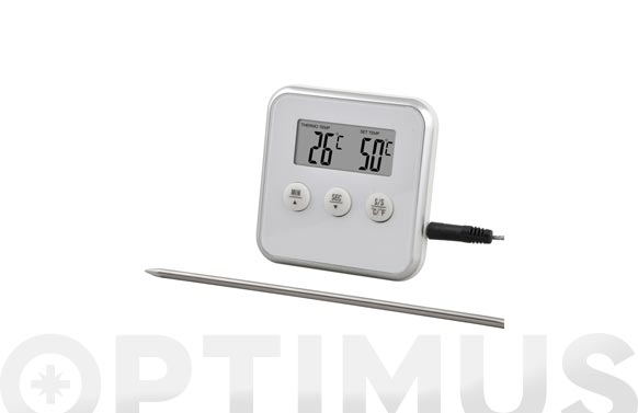 126_690dc3bea9fe1 TERMOMETRO COCINA CON SONDA Y TEMPORIZADOR - Imagen 1