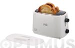 TOSTADOR DOS RANURAS CORTAS BLANCO CON TAPA - Imagen 2
