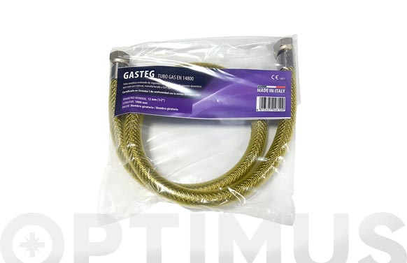 126_690dcff7453f6 TUBO CONEXION ESPIROMETALICO ENCIMERAS-COCINA GAS - Imagen 1