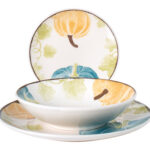 VAJILLA 18 PZAS STONEWARE DECORADA