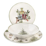 VAJILLA 18 PZAS STONEWARE NAVIDAD