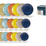 VAJILLA 18 PZAS STONEWARE SURTIDA