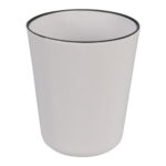VASO MELAMINA BLANCO VIVO NEGRO