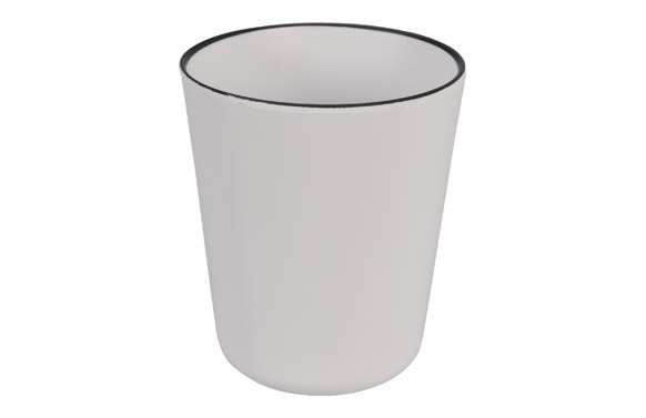 126_690f0fea01568 VASO MELAMINA BLANCO VIVO NEGRO - Imagen 1