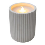 VELA DOLO DE CERA Y CERAMICA 20 LM LUZ EFECTO LLAMA