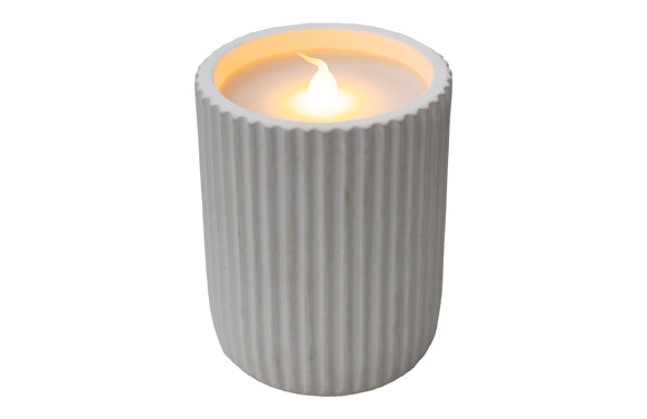 126_690f10f49f157 VELA DOLO DE CERA Y CERAMICA 20 LM LUZ EFECTO LLAMA - Imagen 1