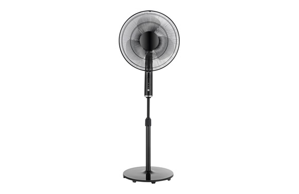 126_690f114685ae4 VENTILADOR DE PIE NEGRO CON MANDO - Imagen 1