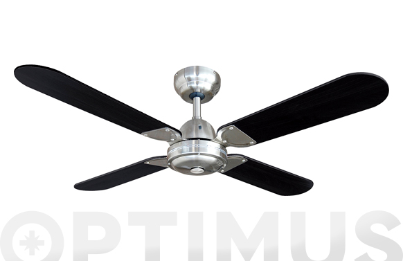 126_690f116d77d6e VENTILADOR DE TECHO MODELO BALEAR NEGRO/CROMADO 50 - Imagen 1