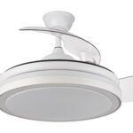 VENTILADOR DE TECHO PALAS RETRACTIL BLANCO
