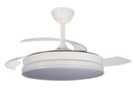 VENTILADOR DE TECHO PALAS RETRACTIL BLANCO - Imagen 4