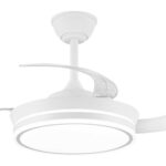 VENTILADOR DE TECHO PALAS RETRACTILES MINI BLANCO