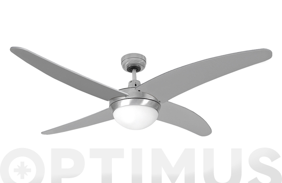 126_690f1202af789 VENTILADOR TECHO Ø132CM LUZ Y MANDO CROMO - Imagen 1