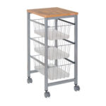 VERDULERO 3 CESTAS SOBRE MADERA