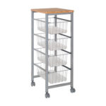 VERDULERO 4 CESTAS SOBRE MADERA