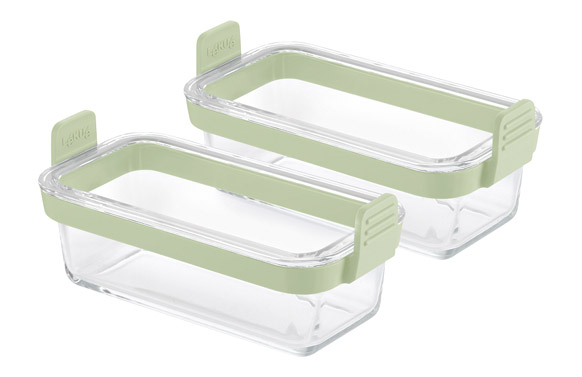 126_691711c6c4cb6 CESTAS RECTANGULARES DE VIDRIO TRANSPARENTE (SET 2 UNIDADES) - Imagen 1