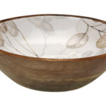 ENSALADERA MADERA DECORADA ESMALTADA