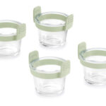 MINI VASOS DE VIDRIO TRANSPARENTE (SET 4 VASOS)