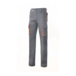 PANTALON POLIESTER / ALGODON 200 GR TOTAL MATCH GRIS / NARANJA