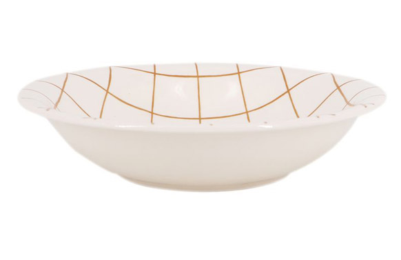 126_691715ca10c54 PLATO HONDO CUADROS AMARILLO - Imagen 1