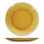 PLATO VIDRIO AMBAR