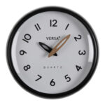 RELOJ DE PARED REDONDO MARCO NEGRO