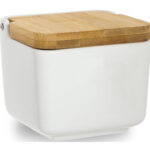 SALERO PORCELANA TAPA BAMBU