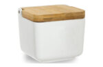 SALERO PORCELANA TAPA BAMBU