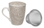 TAZA INFUSION GRIS CON TAPA