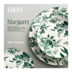 VAJILLA 12 PIEZAS PORCELANA DECORADA