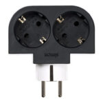 ADAPTADOR GIRATORIO 2 TOMAS BLANCO