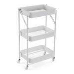 CARRO MULTIUSOS METALICO 3 ESTANTERIAS BLANCO